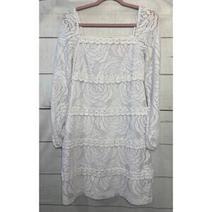 Lilly Pulitzer White Lace Dress Size 4 Classy Roses